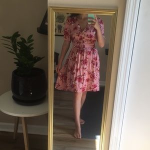 Xhilaration Pink Floral Mini Sundress